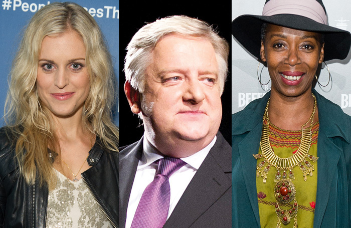 Denise Gough, Simon Russell Beale and Noma Dumezweni. Photos: Craig Sugden, Tristram Kenton and Getty Images