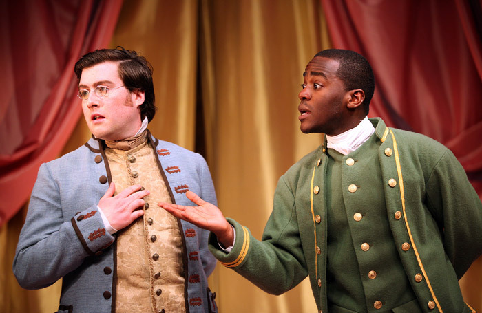 James Mack and Ncuti Gatwa in The Rivals at the Watermill Theatre, Newbury. Photo: Philip Tull James Mack and Ncuti Gatwa in The Rivals at the Watermill Theatre, Newbury. Photo: Philip Tull