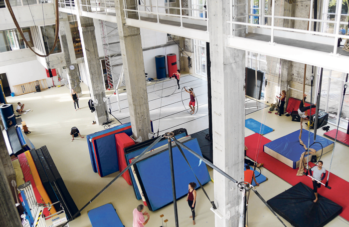 Students at work in ESAC’s new building, a former coal-fired heating plant on the outskirts of Brussels