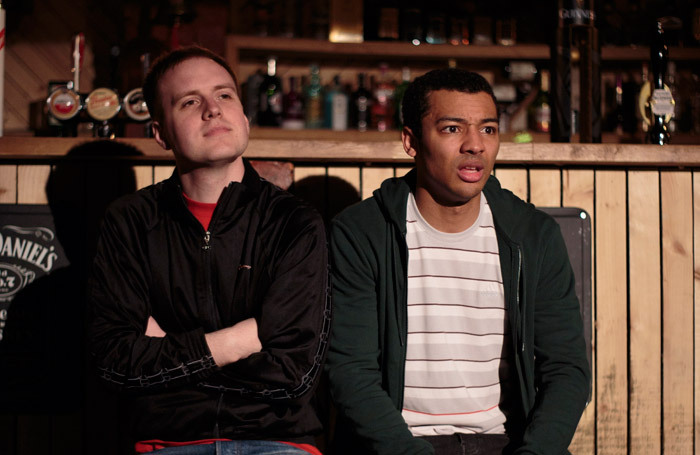 Philip D McQuillan and Levi Payne in When We Were Brothers at the Underground, Bradford. Photo: Sophie Gidden
