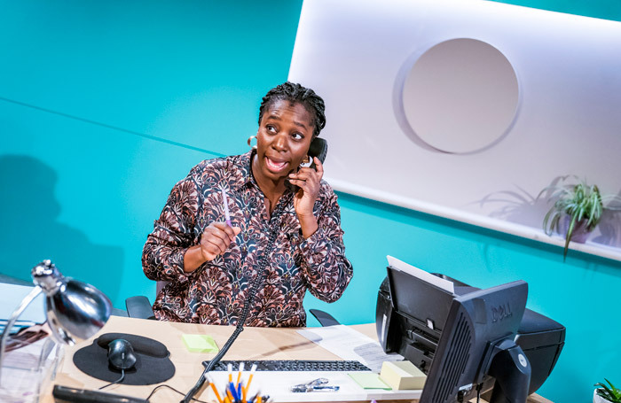 Tanya Moodie in Rasheeda Speaking at Trafalgar Studios, London. Photo: Tristram Kenton