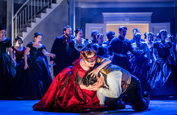 Claire Rutter and Vincenzo Costanzo at Un Ballo in Mascheraat Grange Park Opera. Photo: Robert Workman