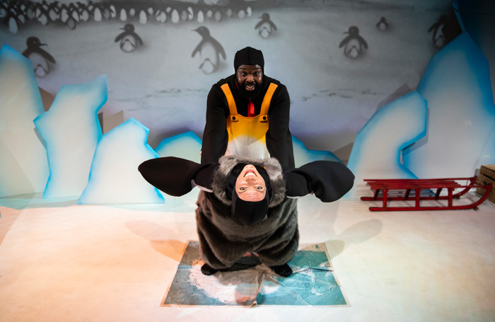 Joseph Barnes-Phillips and Victoria Dyson in Huddle at the Unicorn Theatre Photo: Alicia Clarke