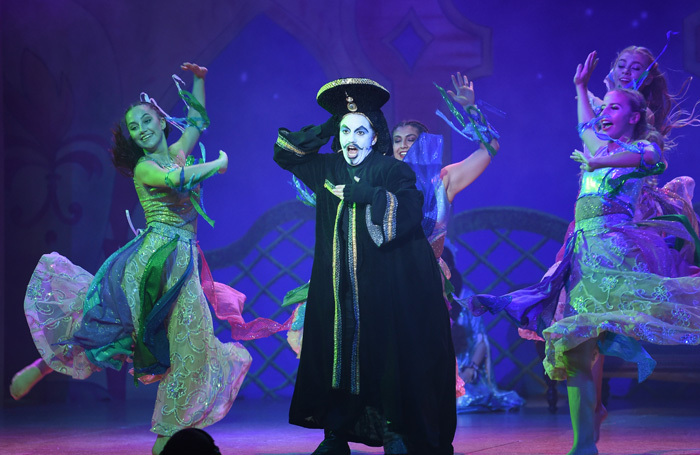 Vikki Stone in Aladdin at Pavilion Theatre, Worthing