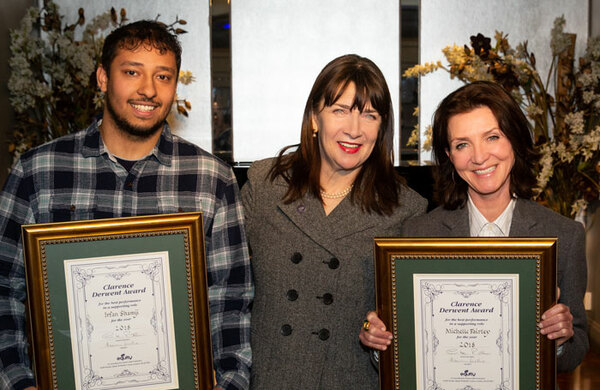 Michelle Fairley and Irfan Shamji honoured at Clarence Derwent Awards