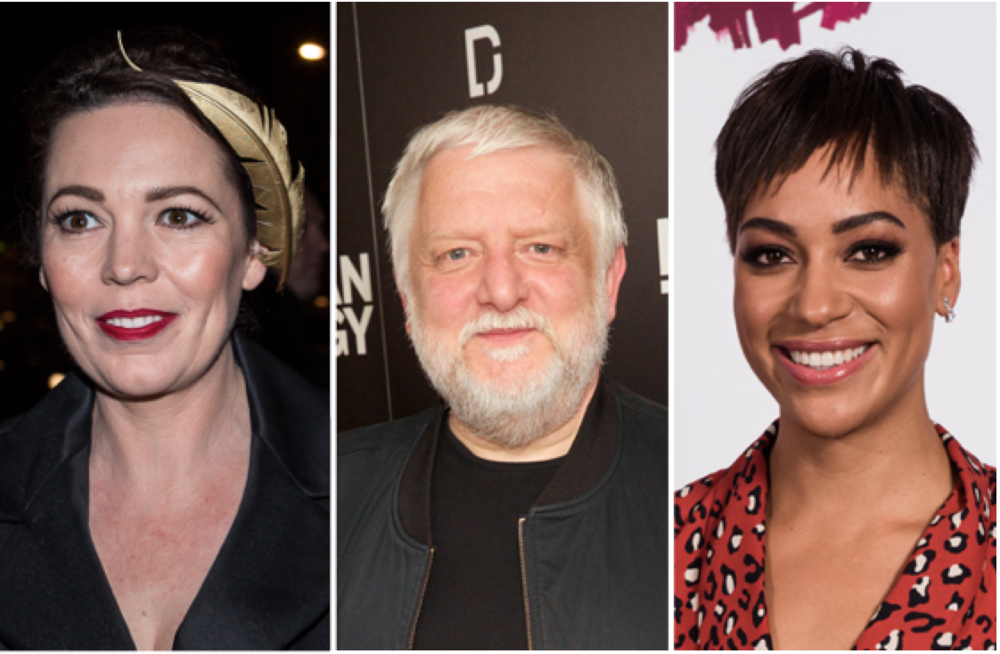 Olivia Colman, Simon Russel Beale and Cush Jumbo. Photos: Wiki/Piers Allardyce/Alex Brenner