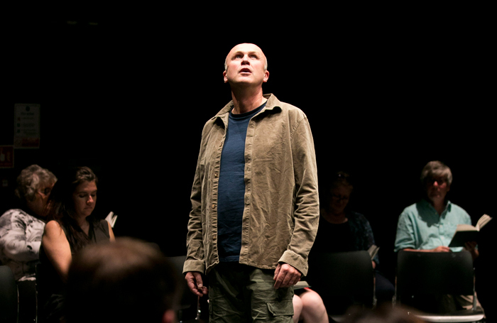 Tim Crouch in Total Immediate Collective Imminent Terrestrial Salvation. Photo: Eoin Carey