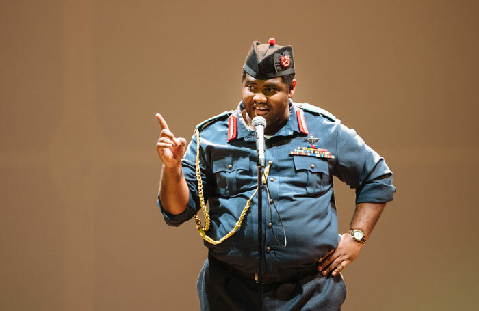 Tobi Bamtefa in The Last King of Scotland at Crucible Theatre, Sheffield. Photo: Helen Murray