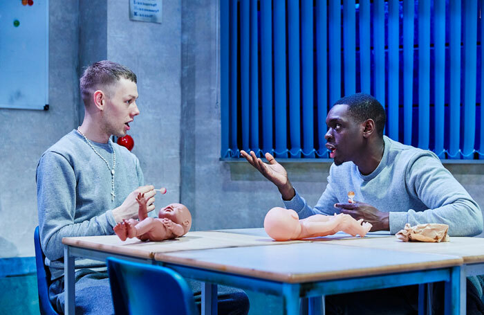 Joshua Finan and Ivan-Oyik in Shook at Southwark Playhouse, London. Photo: The Other Richard