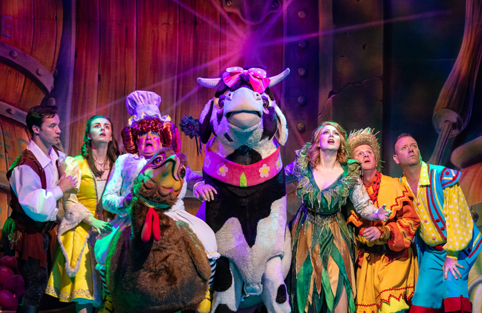 The cast of Jack and the Beanstalk at Grand Opera House, Belfast