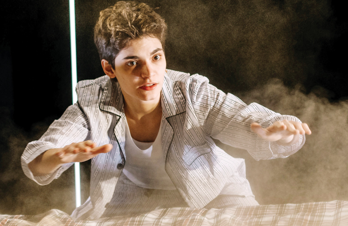 Nico Guerzoni in The Metamorphosis at Tron Theatre, Glasgow. Photo: Mihaela Bodlovic