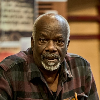 Joseph Marcell in rehearsals for Alone in Berlin at Northampton's Royal and Derngate. Photo: Manuel Harlan