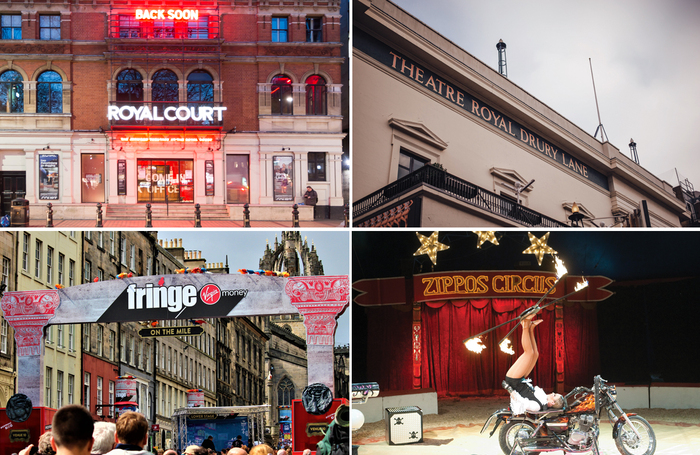 London's Royal Court, Theatre Royal Drury Lane, Edinburgh Fringe, Zippos Circus. Photos: Robert Smael/Shutterstock/Tristram Kenton London's Royal Court, Theatre Royal Drury Lane, Edinburgh Fringe, Zippos Circus. Photos: Robert Smael/Shutterstock/Tristram Kenton