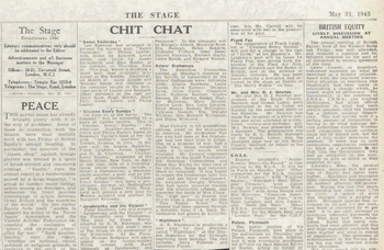 British Equity's first peacetime AGM – 75 years ago in The Stage