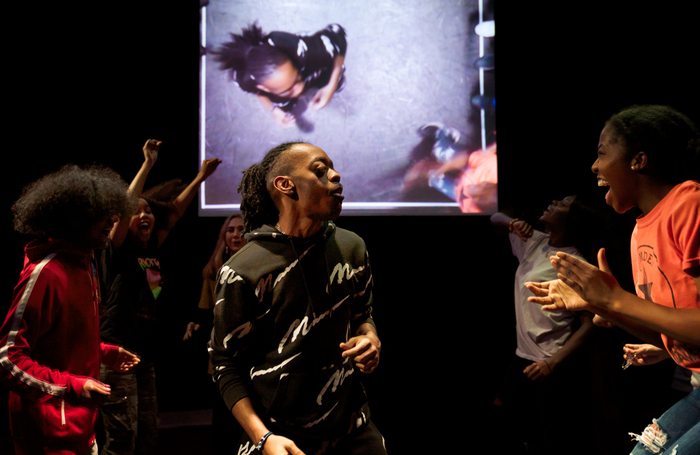 Cast members in rehearsals for Company Three’s Everything. Photo: James Bellorini