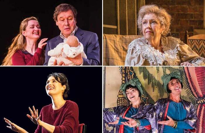Top row: Cyprus Avenue and Anne Reid in A Woman of No Importance. Photos: Tristram Kenton/Marc Brenner. Bottom row: Phoebe Waller-Bridge in Fleabag, Wise Children. Photos: Matt Humphrey/Tristram Kenton Top row: Cyprus Avenue and Anne Reid in A Woman of No Importance. Photos: Tristram Kenton/Marc Brenner. Bottom row: Phoebe Waller-Bridge in Fleabag, Wise Children. Photos: Matt Humphrey/Tristram Kenton