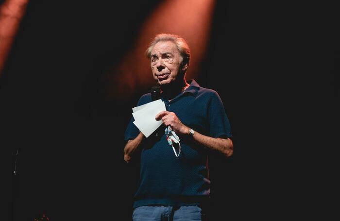 Andrew Lloyd Webber at the Palladium pilot event in 2020. Photo: Andy Paradise