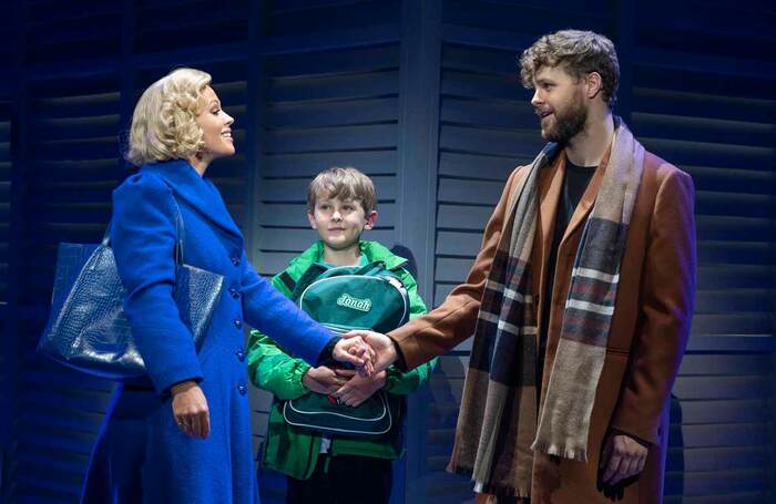 Kimberley Walsh, Jack Reynolds and Jay McGuiness in Sleepless. Photo: Alastair Muir