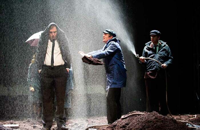 Lars Eidinger in the Schaubuhne's Hamlet at the Barbican, London in 2011. Photo: Tristram Kenton