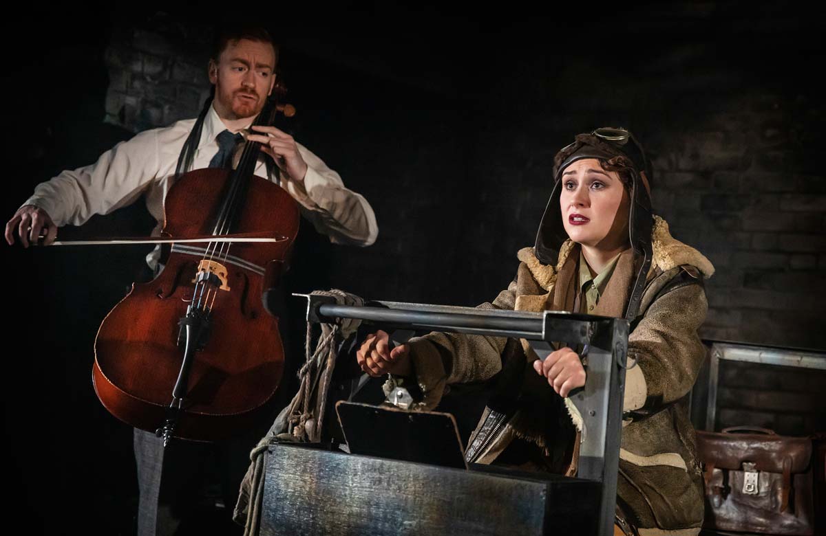 Benedict Salter and Hannah Edwards in Lone Flyer. Photo: Pamela Raith