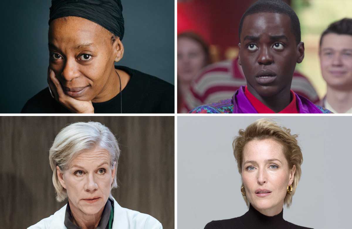 The Walk ambassadors include, clockwise from top left: Noma Dumezweni, Ncuti Gatwa, Gillian Anderson and Juliet Stevenson (photos: Helen Murray/Netflix/Perou/Manuel Harlan)