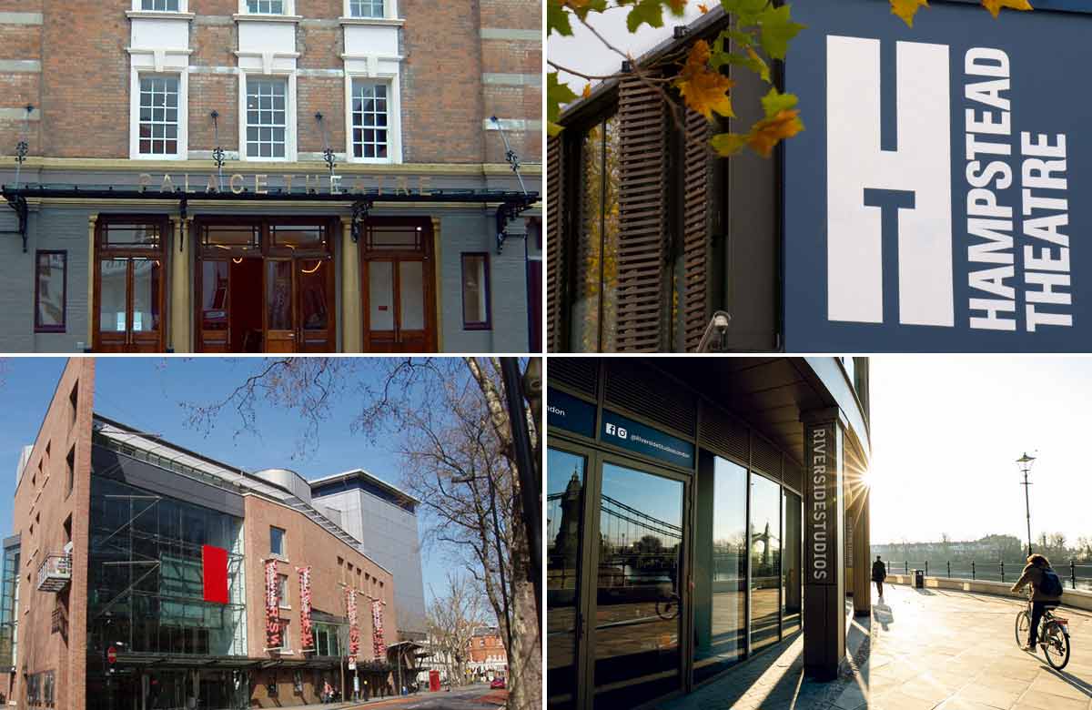 Watford Palace, Hampstead Theatre, Sadler's Wells and Riverside Studios in Hammersmith. Photos: Daisy Hutchinson/David Hawgood