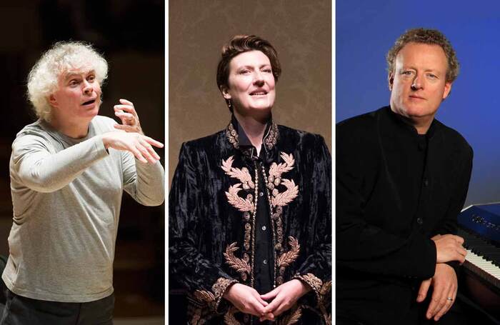 Simon Rattle, Sarah Connolly and Howard Goodall are among those who have signed the letter to the Times. Photos: Tristram Kenton/Jesper Mattias