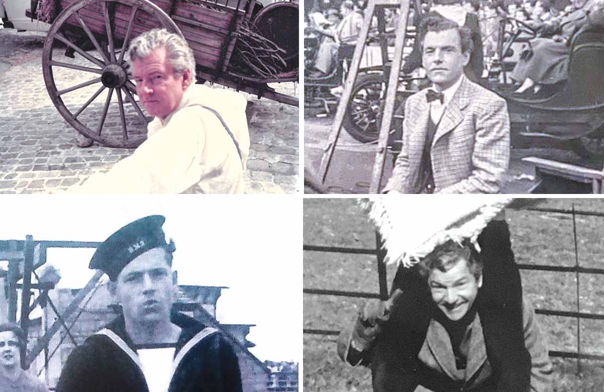 Clockwise from top left: Kenneth More on set in A Tale of Two Cities, More on the set of Genevieve, Clockwise from top left: Kenneth More on set in A Tale of Two Cities, More on the set of Genevieve,