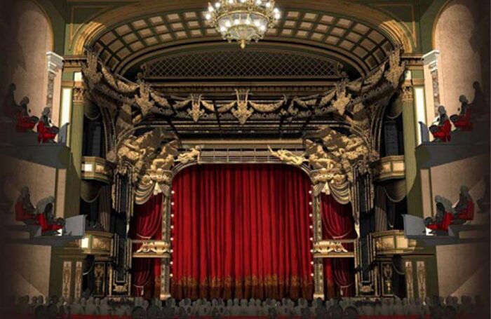 Proposed redesign of the proscenium at Her Majesty’s Theatre