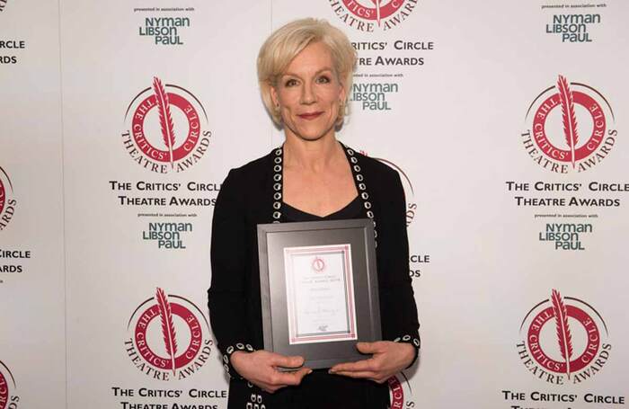 Juliet Stevenson at the Critics' Circle Theatre Awards in February 2020 &ndash; the awards will next be held in 2022. Photo: Peter Jones