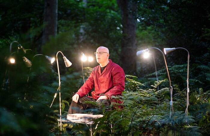 Sean Hay filming Doppler in Gifford Community Woodland in Scotland. Photo: Janeanne Gilchrist