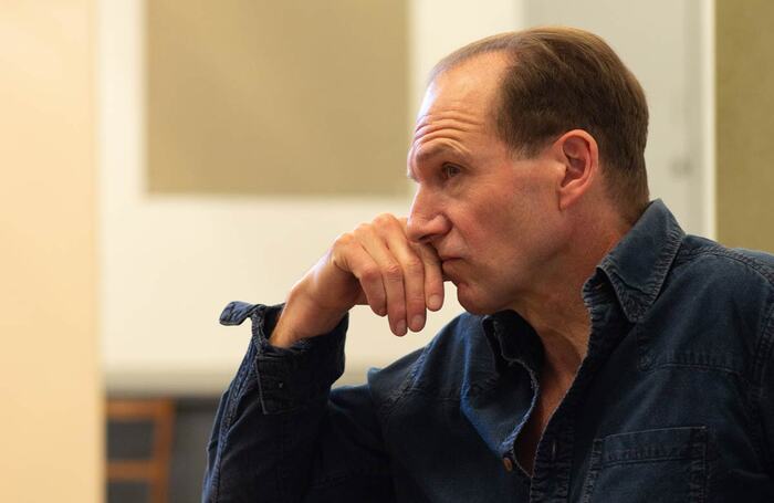 Ralph Fiennes rehearsing for Four Quartets. Photo: Matt Humphrey Ralph Fiennes rehearsing for Four Quartets. Photo: Matt Humphrey