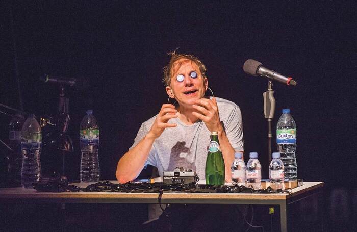 Simon McBurney in The Encounter at the Barbican, London in 2016. Photo: Tristram Kenton