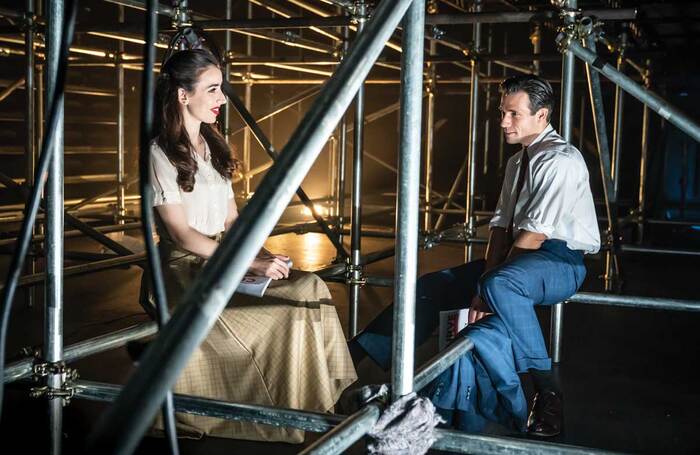 Molly Lynch and Danny Mac in Sunset Boulevard, which was filmed at Leicester Curve. The Stage&rsquo;s review said it made &ldquo;Hollywood magic from an empty theatre&rdquo;. Photo: Marc Brenner