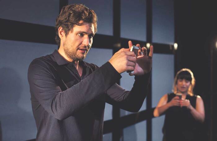 Javaad Alipoor and Peyvand Sadeghian in Rich Kids: A History of Shopping Malls in Tehran at Edinburgh Festival Fringe in 2019. Photo: Pete Dibdin Javaad Alipoor and Peyvand Sadeghian in Rich Kids: A History of Shopping Malls in Tehran at Edinburgh Festival Fringe in 2019. Photo: Pete Dibdin