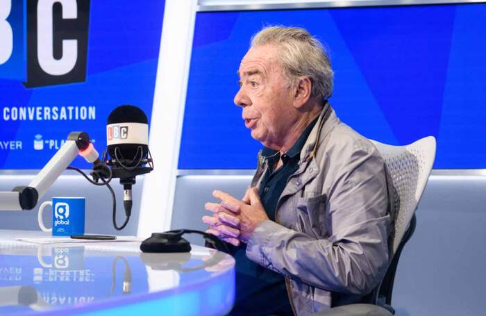 Andrew Lloyd Webber speaking to Nick Ferrari on LBC. Photo: Matt Crossick