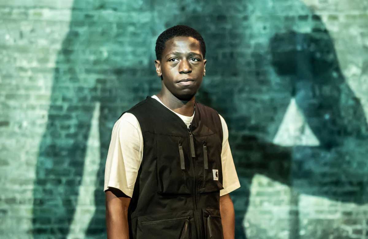 David Jonsson in and breathe... at the Almeida Theatre. Photo: Marc Brenner