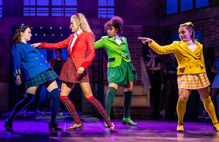 Christina Bennington, Jodie Steele, Bobbie Little and Frances Mayli McCann in Heathers the Musical at the Theatre Royal Haymarket. Photo: Pamela Raith Photography