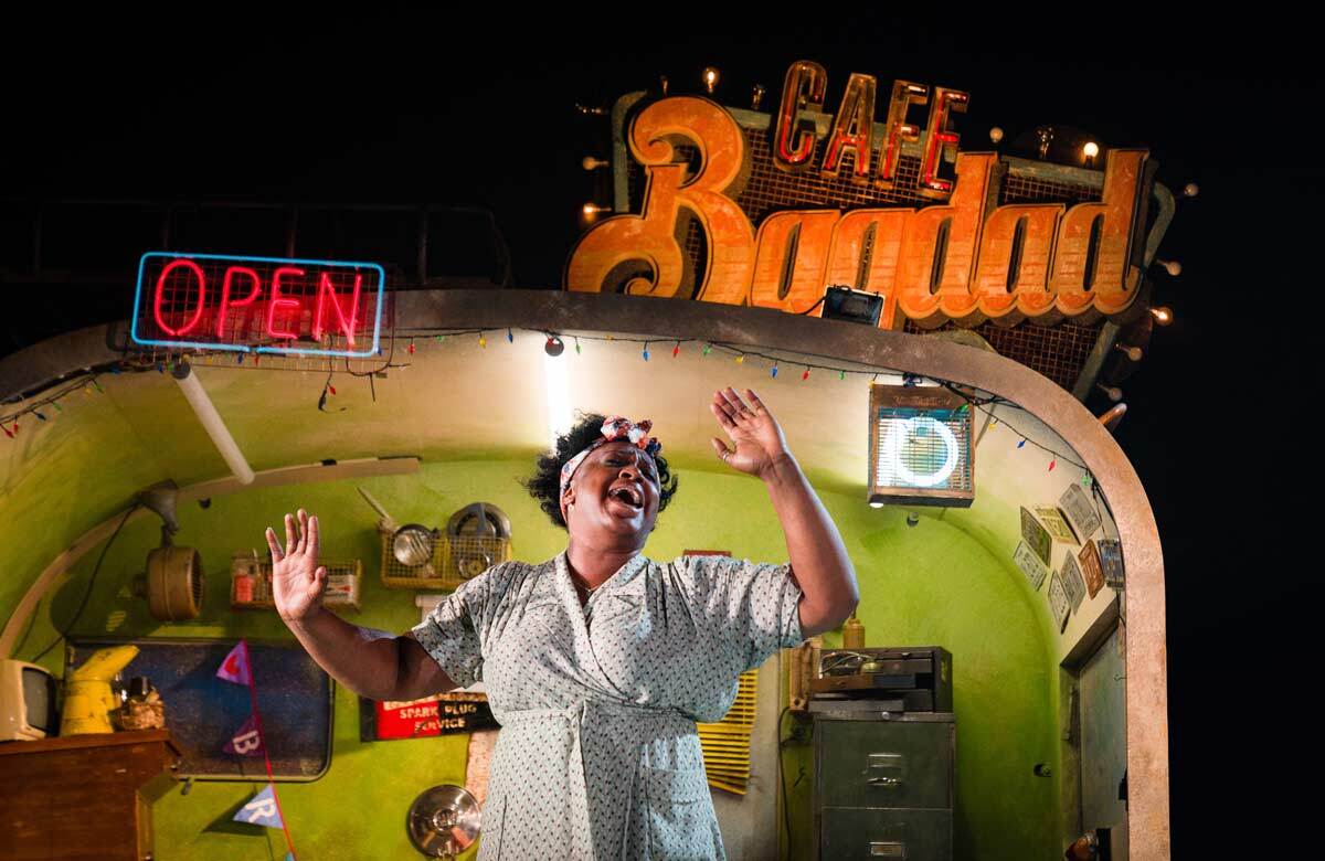 Sandra Marvin in Bagdad Cafe at London's Old Vic. Photo: Steve Tanner