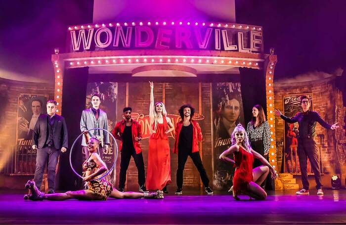 The cast of Wonderville at the Palace Theatre, London. Photo: Pamela Raith The cast of Wonderville at the Palace Theatre, London. Photo: Pamela Raith