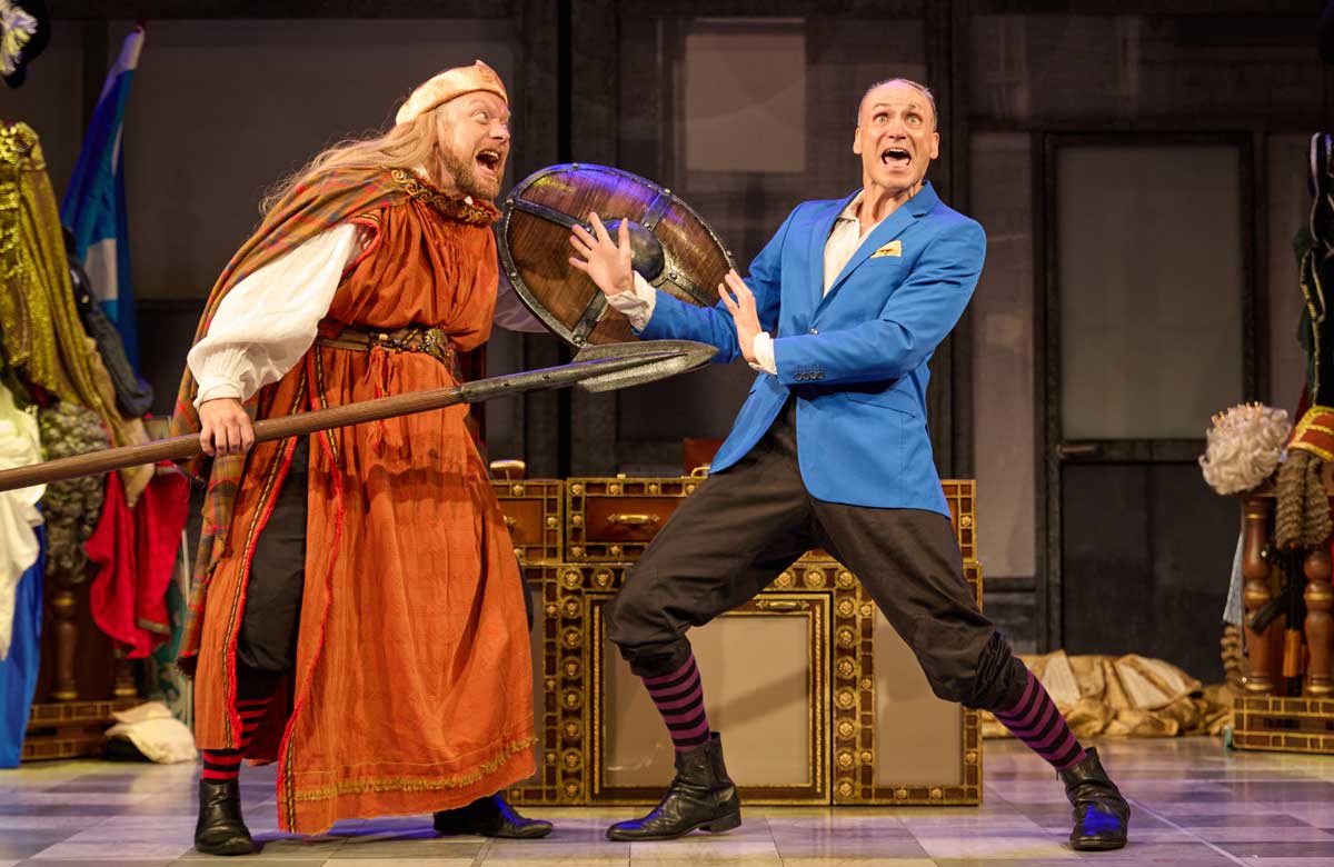 Morgan Philpott and Neal Foster in Horrible Histories: Barmy Britain Part Five. Photo: Mark Douet Morgan Philpott and Neal Foster in Horrible Histories: Barmy Britain Part Five. Photo: Mark Douet