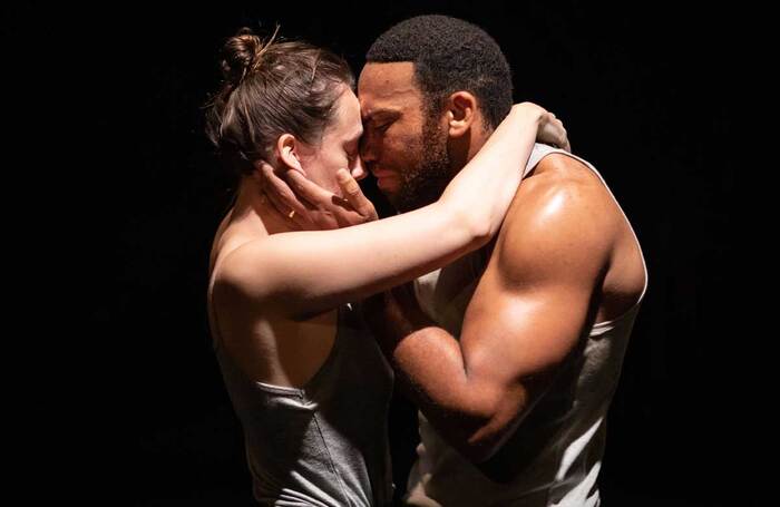 Scarlett Brookes and Shaq Taylor in Statements After an Arrest Under the Immorality Act at Orange Tree Theatre, London. Photo: Helen Maybanks