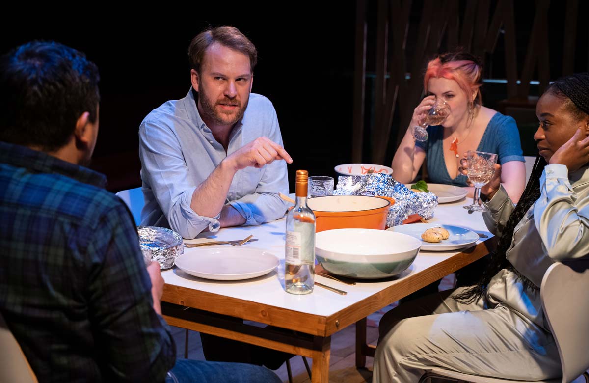 Noel Sullivan, Ben Lamb, Kristin Atherton and Christine Gomes in How to Survive An Apocalypse. Photo: Sam Taylor