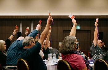 Equity rejects motion to restrict use of union banner in public