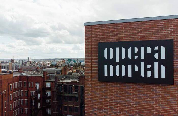 Opera North sign on the Howard Opera Centre. Photo: Tom Arber