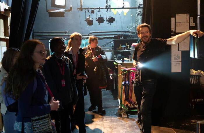 A backstage tour at the last TheatreCraft careers event in 2019. Photo : James Boyer-Smith