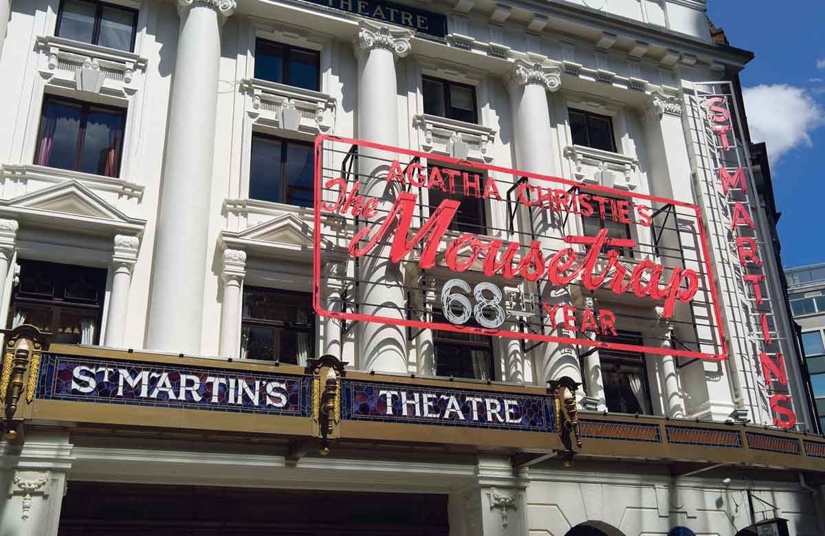 St Martin's Theatre, home to The Mousetrap, in London's West End. Photo: Shutterstock St Martin's Theatre, home to The Mousetrap, in London's West End. Photo: Shutterstock