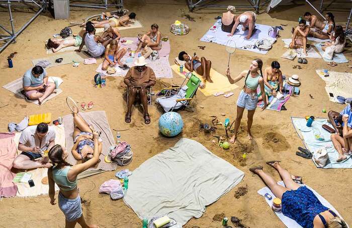 Theater installation Sun and Sea at the Albany, part of the program for Lewisham Borough of Culture 2022. Photo: Elon Schoenholz Theater installation Sun and Sea at the Albany, part of the program for Lewisham Borough of Culture 2022. Photo: Elon Schoenholz