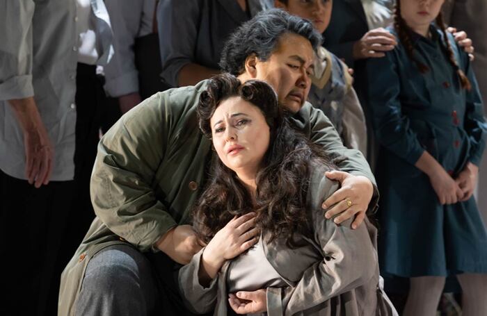 Amartuvshin Enkhbat and Liudmyla Monastyrska in Nabucco at the Royal Opera House. Photo: Bill Cooper