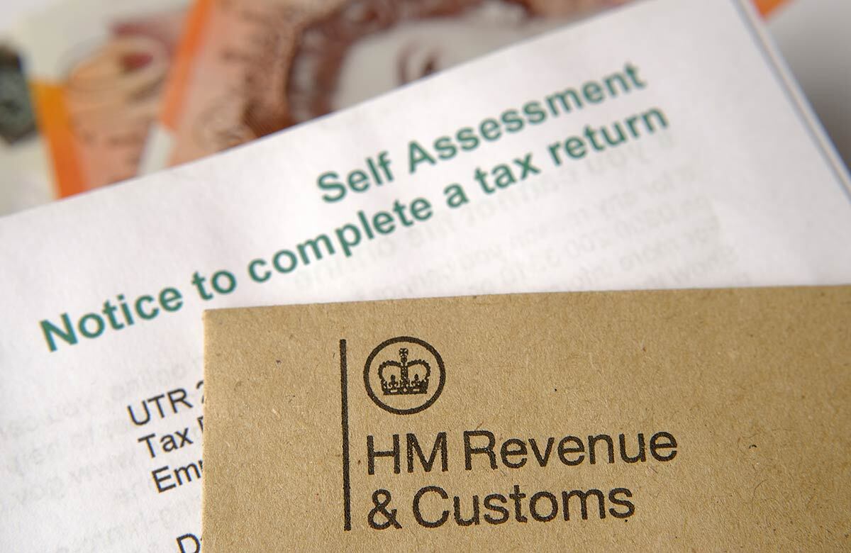 HMRC self assessment tax return form. Photo: Shutterstock